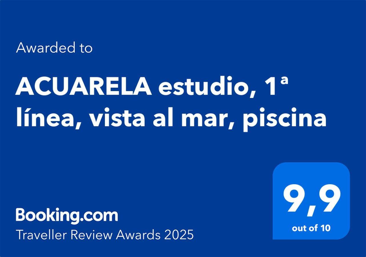 Acuarela Estudio, 1ª Linea, Vista Al Mar, Piscina Calpe Bagian luar foto